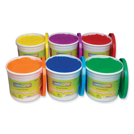 CREATIVITY STREET Modeling Dough, 6 Assorted Colors, 3.3 lb. Per Color, 6 Pieces PAC4076